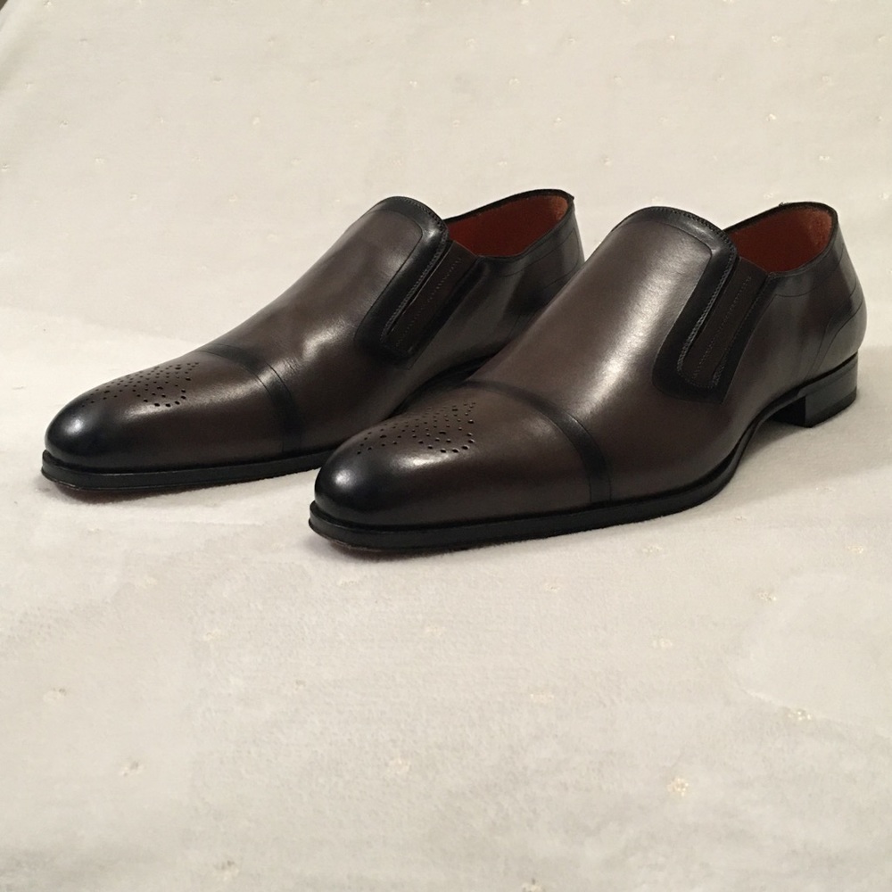 Mezlan Platinum Gallego Cap Toe Loafers